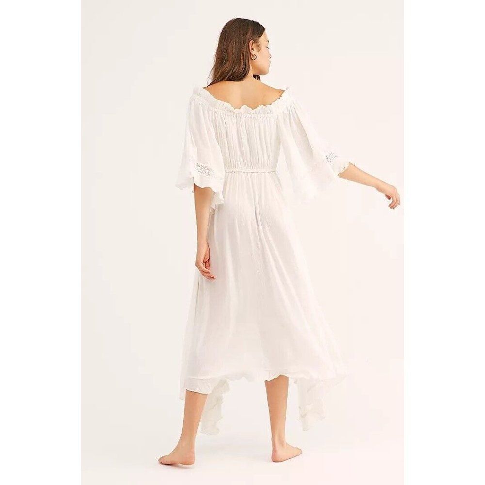 NWT FREE PEOPLE ENDLESS SUMMER BEACH BLISS MAXI DRESS IN IVORY - Picture 4 of 5